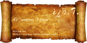 Üveges Tibor névjegykártya