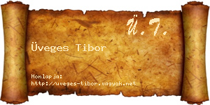 Üveges Tibor névjegykártya